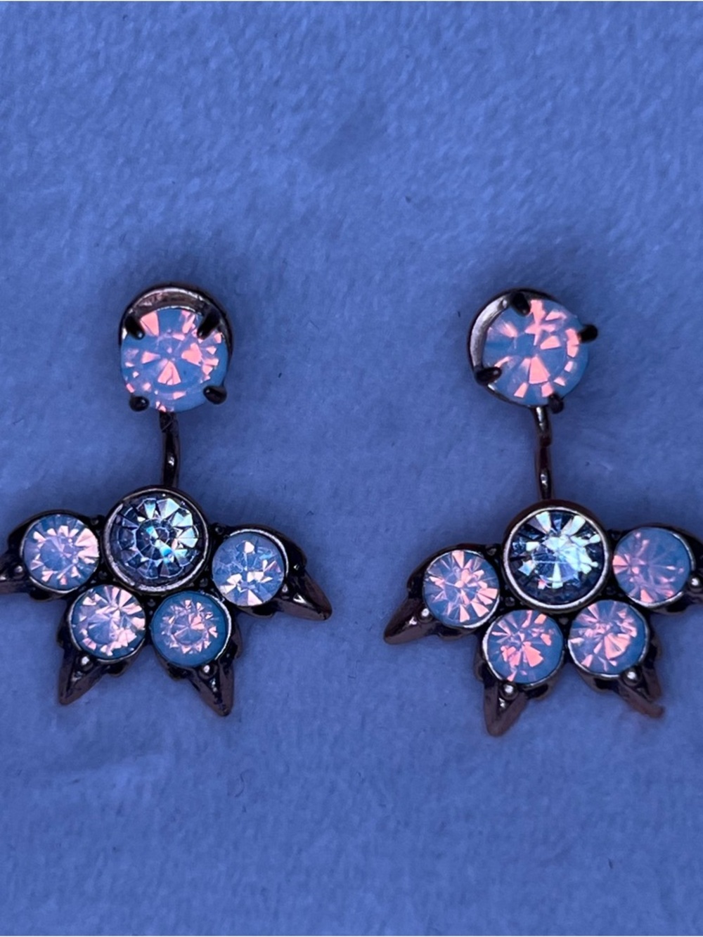 Stella & Dot Opalescent Floral Drop Earrings - Picture 2 of 5